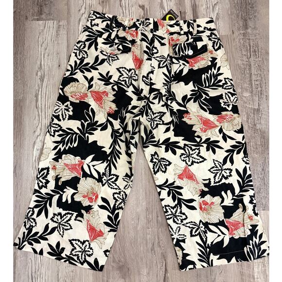 Sportelle NWT Women’s Floral Print Pants Black Cream Coral Size Small - Picture 13 of 14